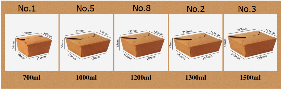 Box Food Classification Food grade salad boxes salad pack for foods packaging kraft paper box ...