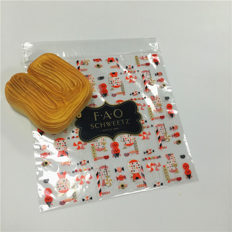 Lesi Recycle Accept Custom LDPE Plastic Zipper Bag For Biscuits Bread