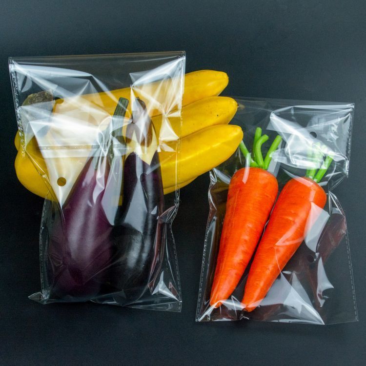 Lesi Customized Anti foggy vegetable lettuce packaging bag BOPP CPP self adhesive cellophane