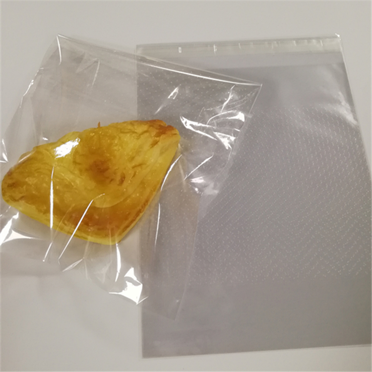 Lesi High clear food grade micro perforation bag self adhesive plastic BOPP packaging