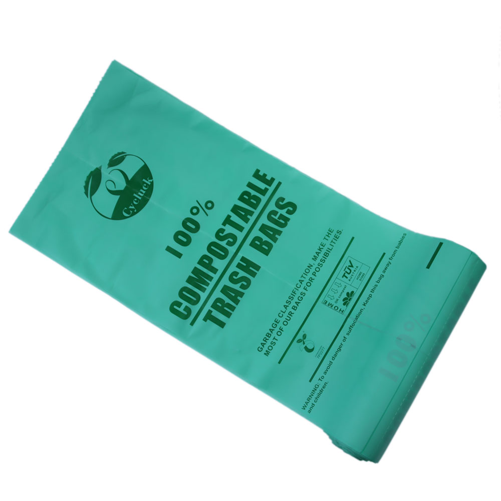 Lesi Biodegradable trash Bag compostable rolling bag with customized logo green trash bag