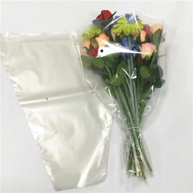 Custom printed biodegradable plastic sleeves for cut flowers wholesale BOPP  flower sleeve Flower sleeve bag