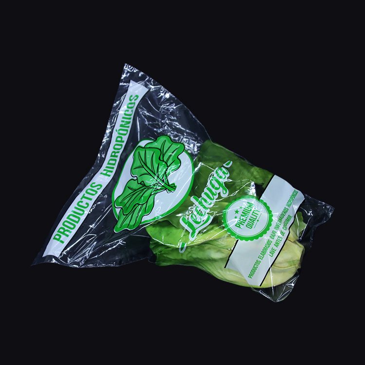 Lesi Factory CPP OPP plastic lettuce produce bag vegetable poly bags packaging clear custom