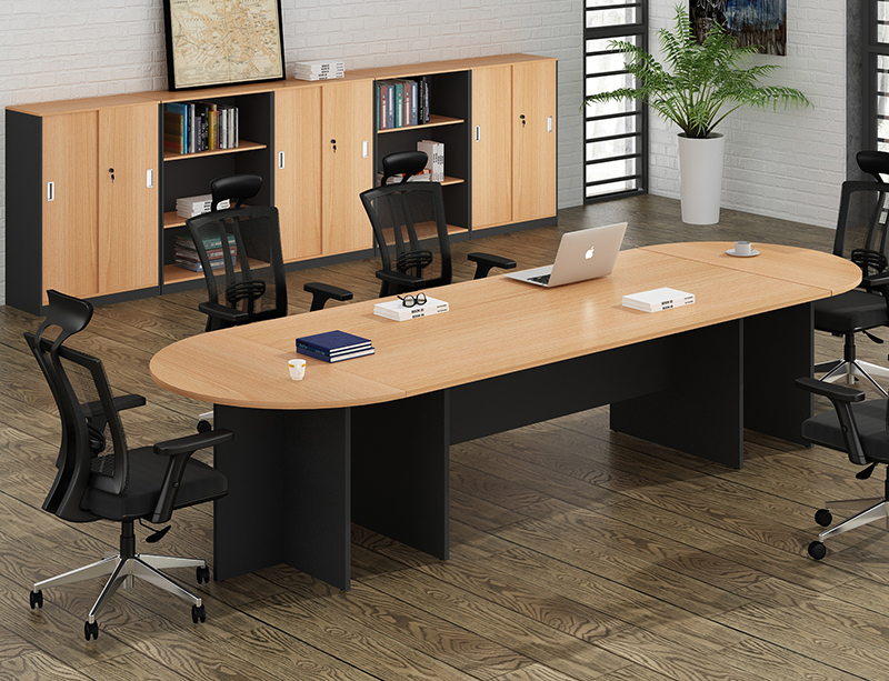 hot sale long modern industrial oval shape meeting room conference table for 18 seaters