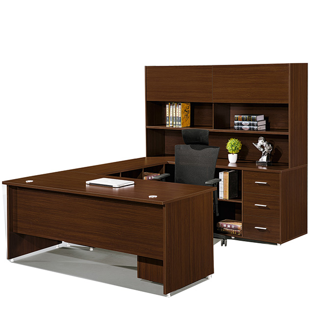 European style l shape 6ft office furniture computer desk mdf office table