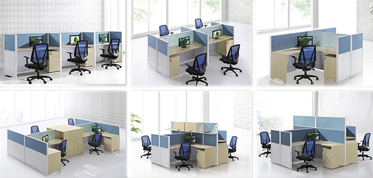 China Manufacturer Call center furniture office modular workstation partition divider work station office cubicle desk