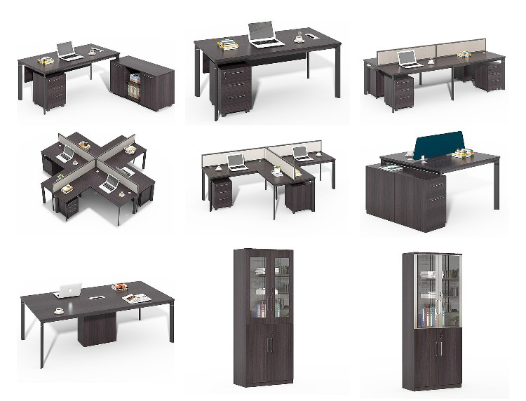Low-cost European-style modern appearance multi-functional office furniture open work space independent desk home computer table
