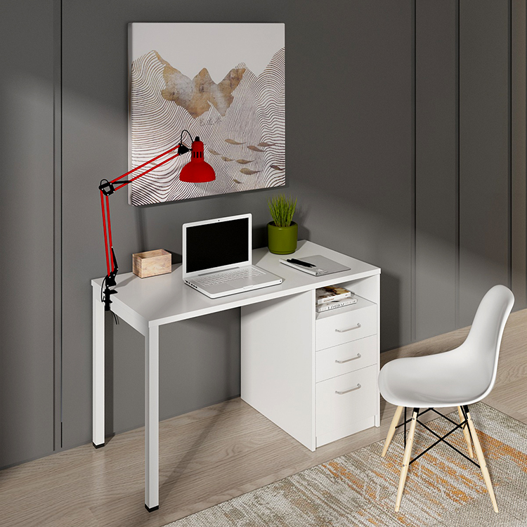 ताकत कार्यालय फर्नीचर फैक्टरी सरल और आधुनिक शैली घर कार्यालय कंप्यूटर डेस्क अनुकूलित करता है।