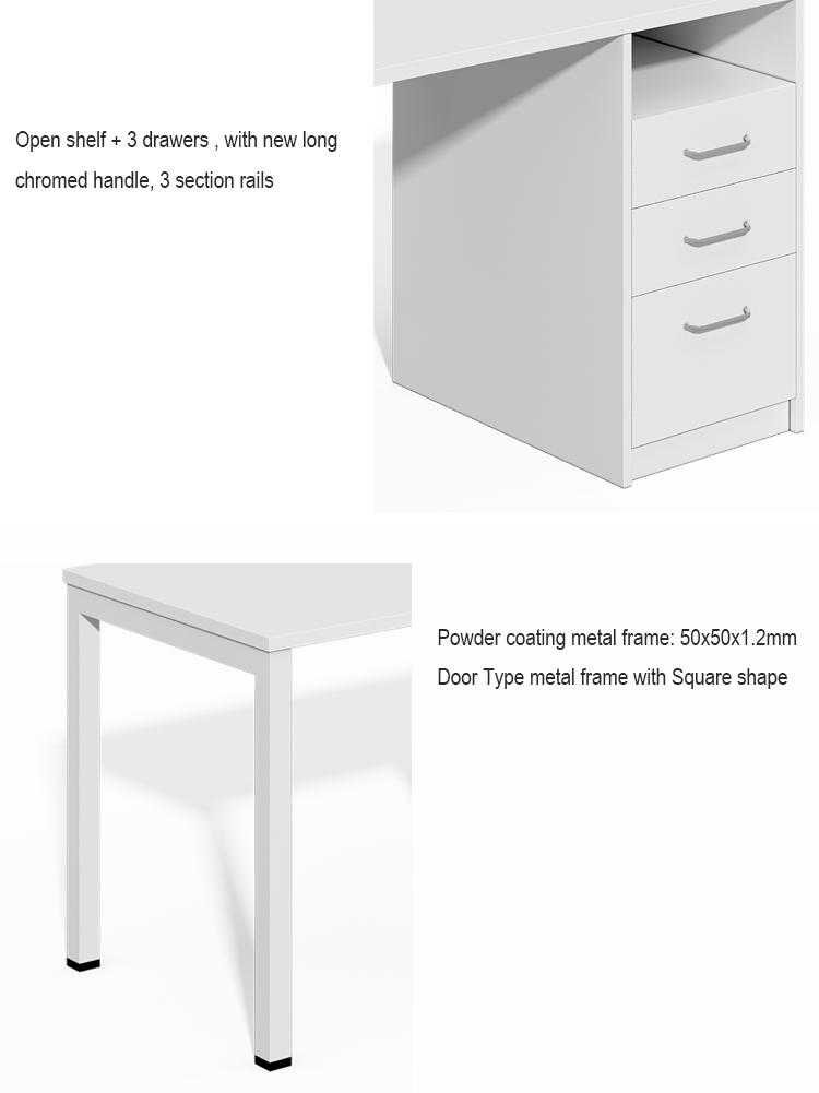 ताकत कार्यालय फर्नीचर फैक्टरी सरल और आधुनिक शैली घर कार्यालय कंप्यूटर डेस्क अनुकूलित करता है।