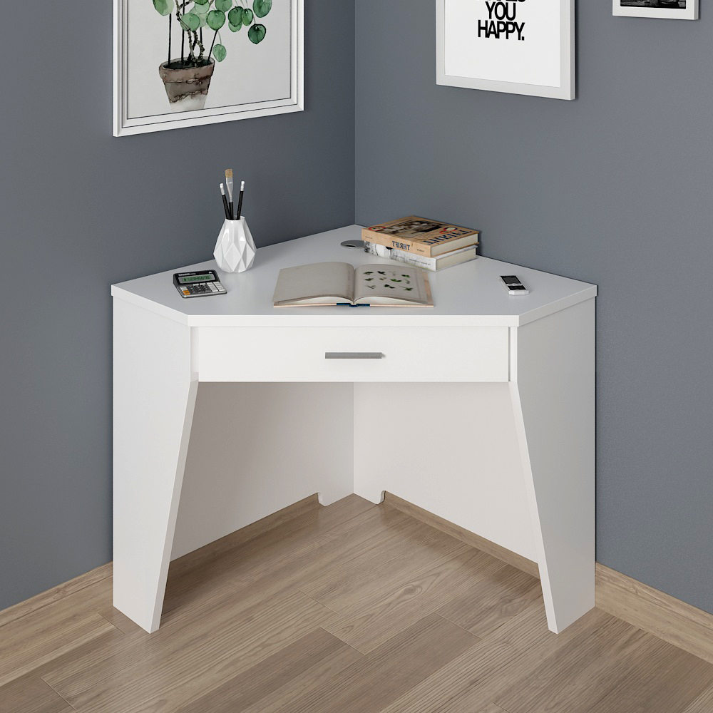 manufacturer professional modern design corner wooden small size white portable study table home office computer desk
