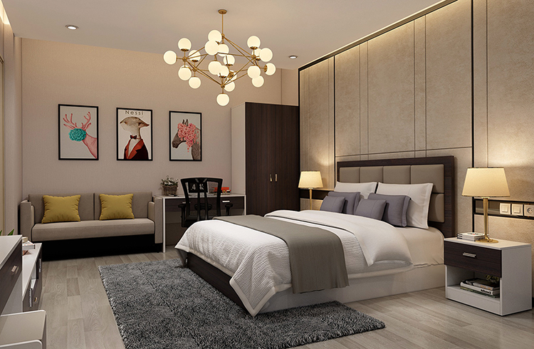 Hot sale factory price modern luxury king size wood bedroom furniture bedroom sets