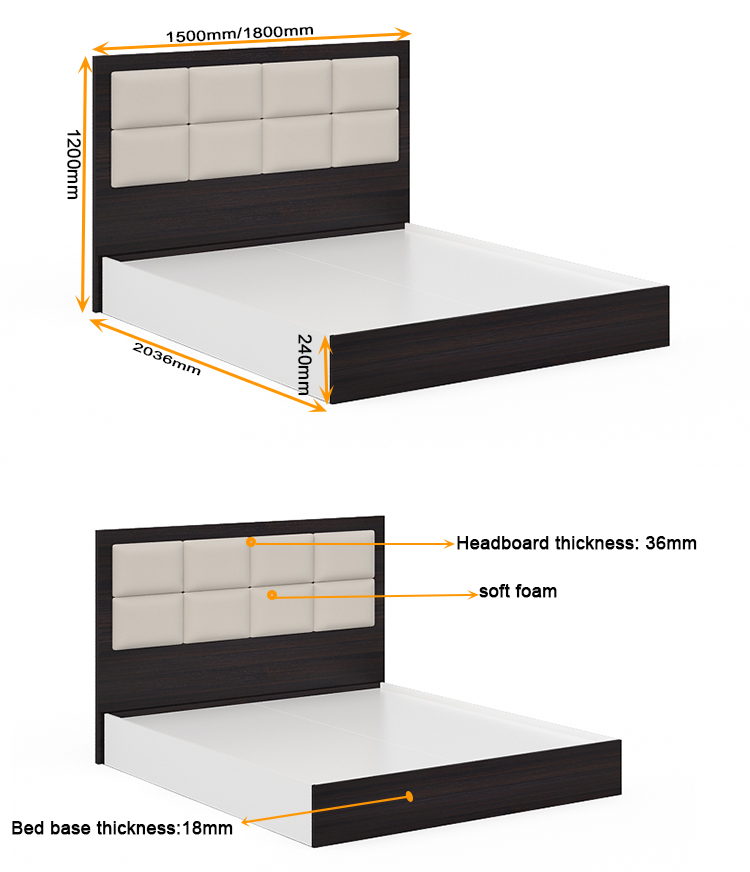 Hot sale factory price modern luxury king size wood bedroom furniture bedroom sets