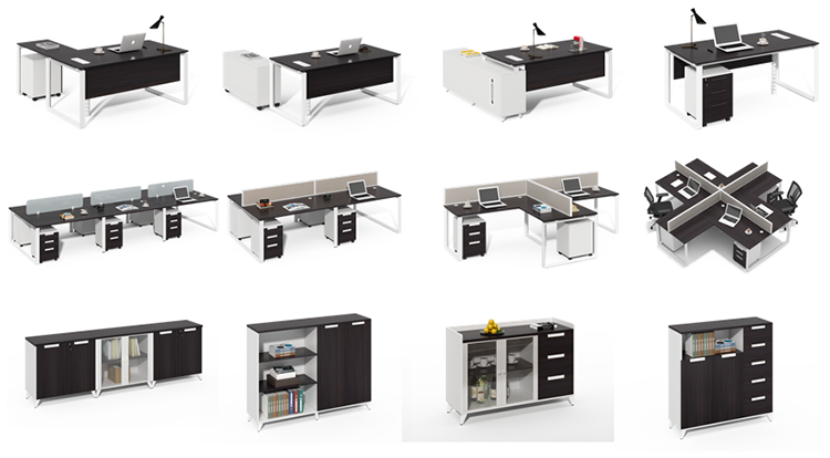 2021 Modern Office Zwart PC Laptop Bureau Gaming Computer Tafel Thuiskantoor Tafel