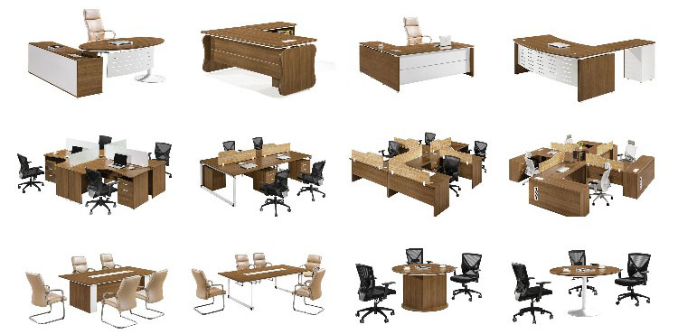 Direct Factory Price Excellent modern white metal frame office desk furniture secretary office table