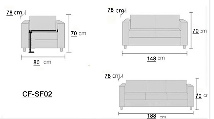 सस्ते फैशन आधुनिक फर्नीचर कार्यालय अनुभागीय सोफा