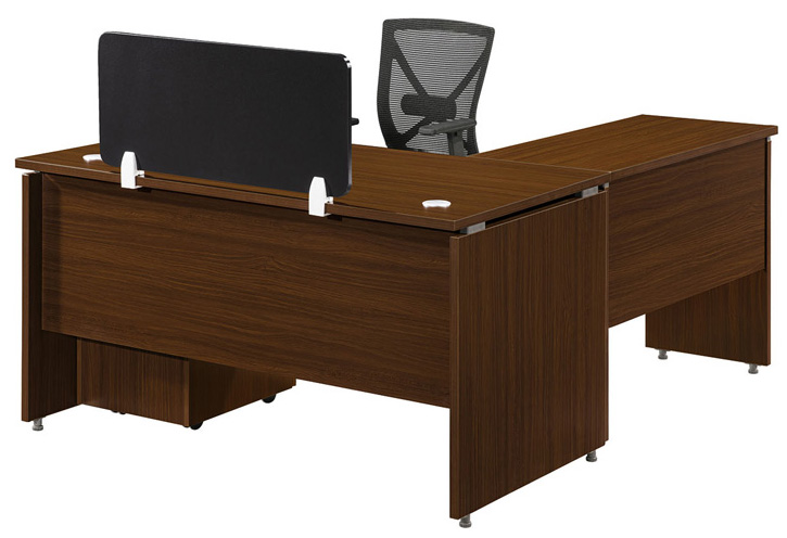 Easy assemble Customized Import Office Furniture L-type Office Table With Drawer