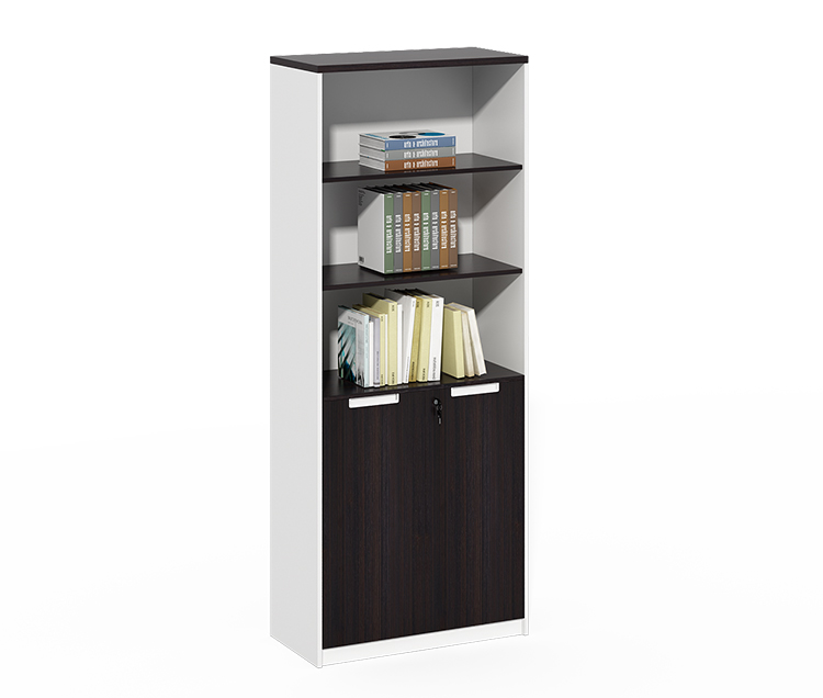 Commercial furniture 2 swing doors wooden bookcase furniture