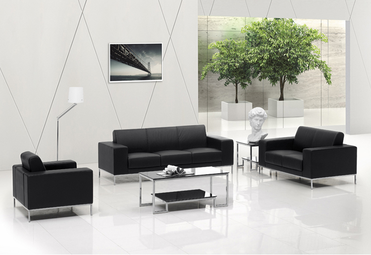 Nieuw design luxe kantoor banken bankstel stijl pu lederen kantoor wacht stoel bank