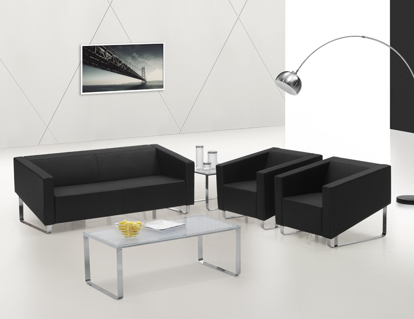 Nieuw design luxe kantoor banken bankstel stijl pu lederen kantoor wacht stoel bank