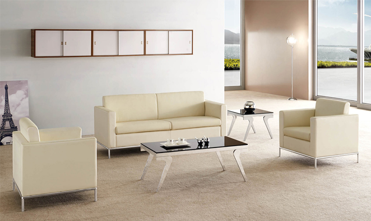 Nieuw design luxe kantoor banken bankstel stijl pu lederen kantoor wacht stoel bank