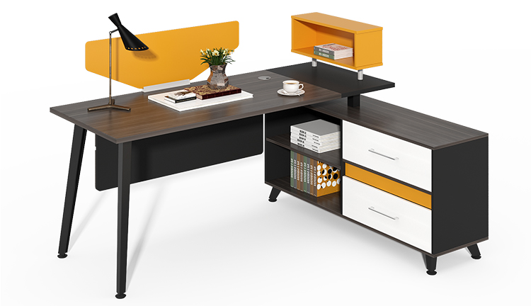 Contemporary popular Luxury Modern melamine 2 Person Staff Office Desks With Storage