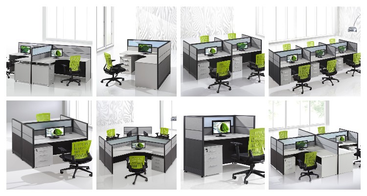Contemporary popular Luxury Modern melamine 2 Person Staff Office Desks With Storage