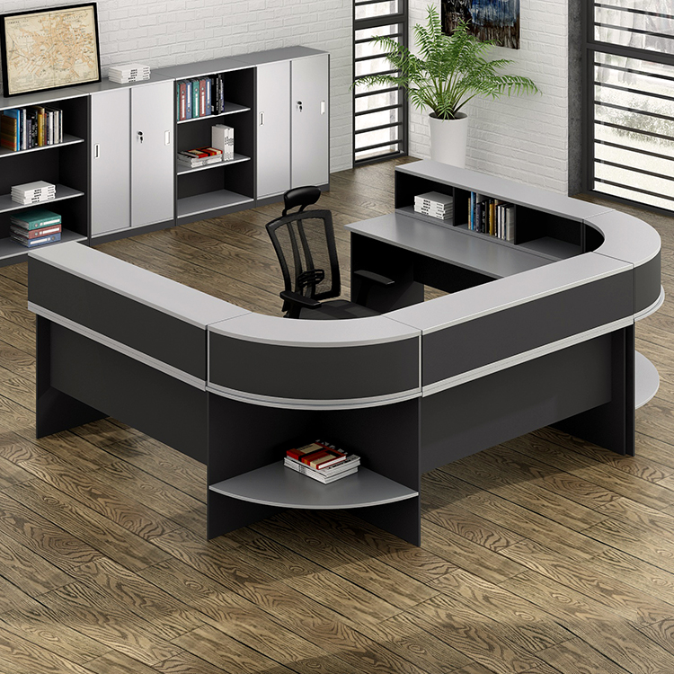 Cheap Excellent Quality Gym Tufted Spa Beauty Salon Curved White Modern Office Reception Desk Office Furniture Economic Design