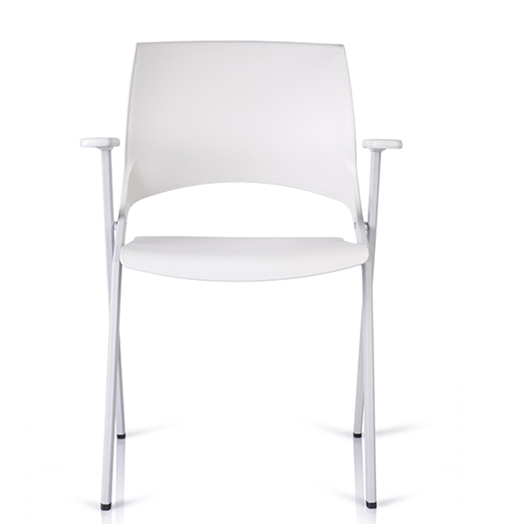 Koop op maat gemaakte nieuwe designmeubels Stapelbare opvouwbare plastic stoel Prijs Moderne bruiloftsschool Stapelbare witte metalen fabrikant