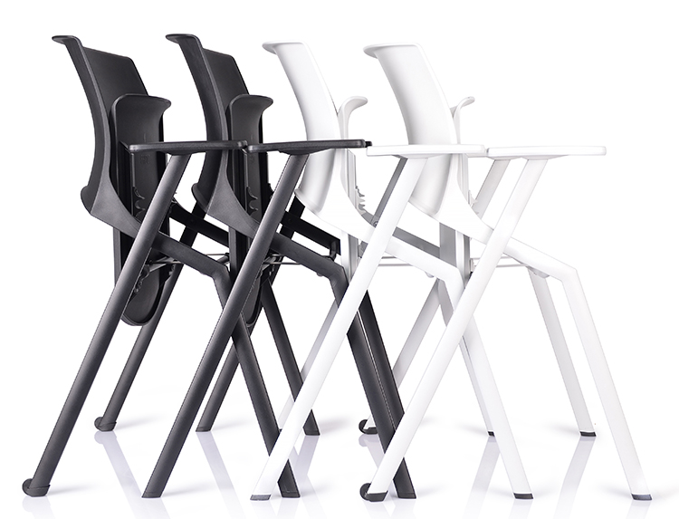 Koop op maat gemaakte nieuwe designmeubels Stapelbare opvouwbare plastic stoel Prijs Moderne bruiloftsschool Stapelbare witte metalen fabrikant