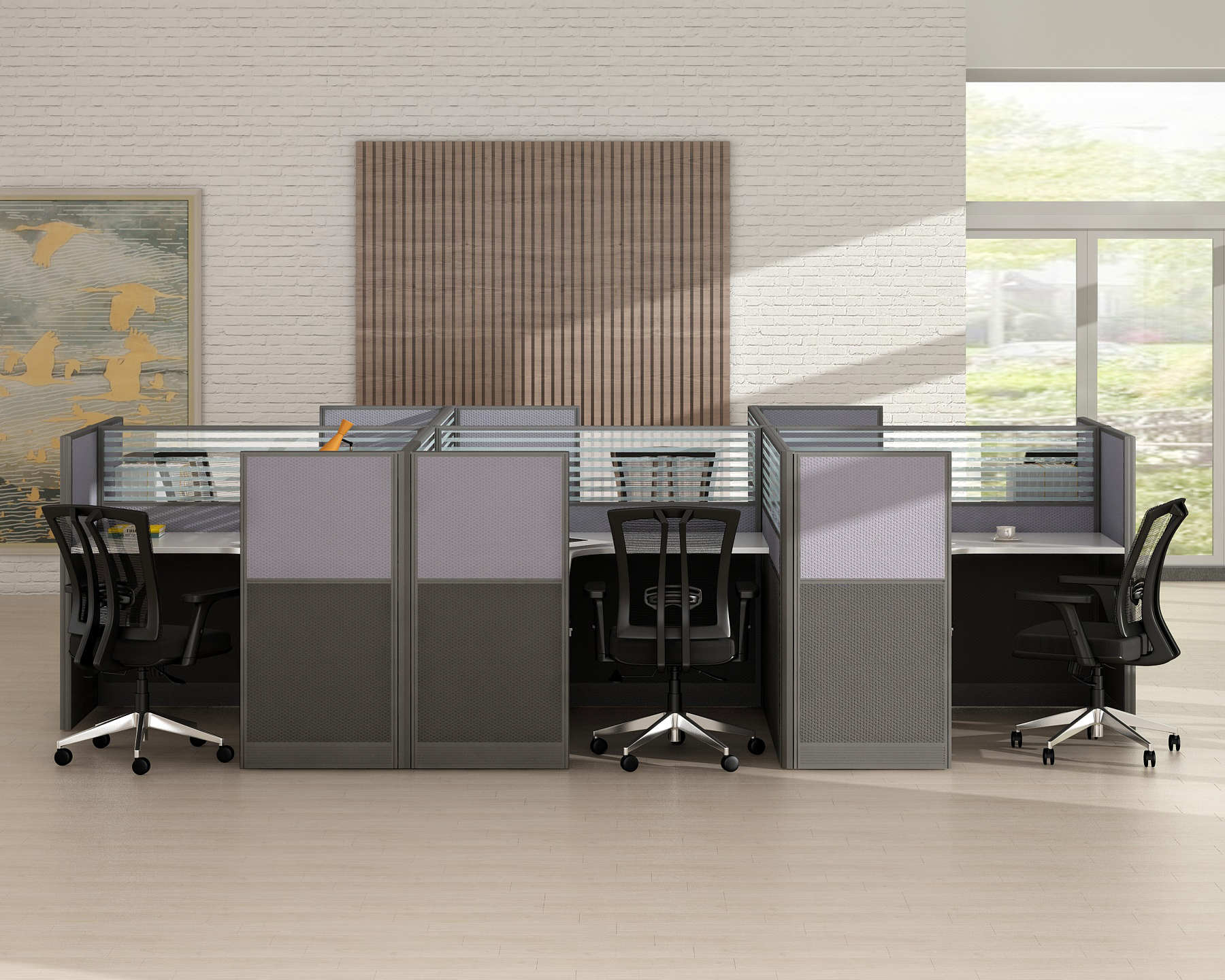 Factory customized system office furniture melamine sheet workstation desk modern design style