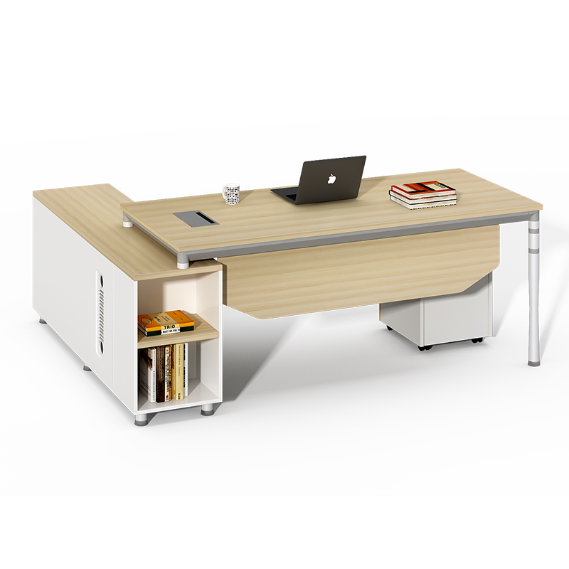simple modern wooden computer desks office desk with storage box for home or office