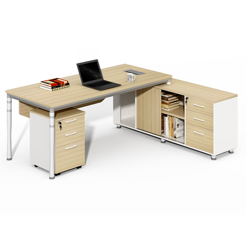 Furniture Factory Directly Sell Office Desk with Movable Storage Drawer Study Writing Table for Home Office Work Sturdy Desk 30