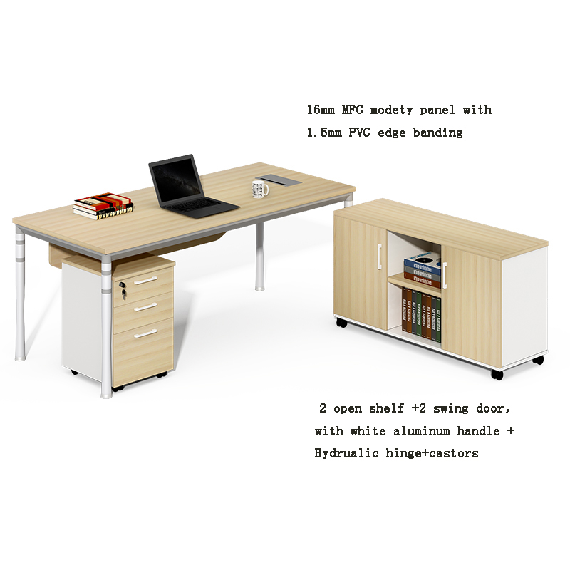 Furniture Factory Directly Sell Office Desk with Movable Storage Drawer Study Writing Table for Home Office Work Sturdy Desk 30