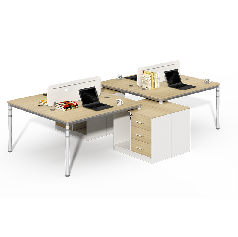 New design simple modern screen office furniture with auxiliary cabinet workbench office desk and chair combination workstation