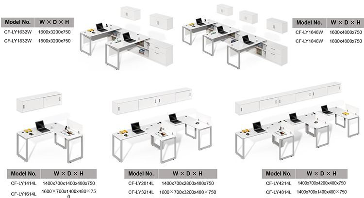 Wholesale modern office furniture executive desk 2 person office desk set