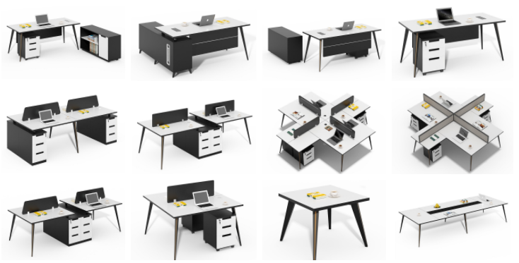 Modern large executive desk luxury office furniture boss wood table for office