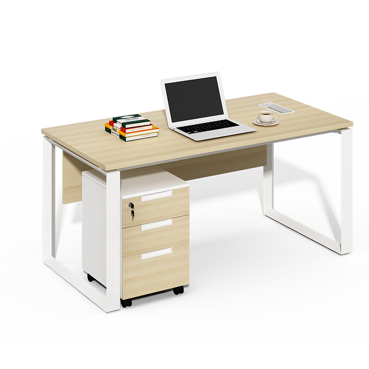 Office furniture modern MDF material administrative desk with auxiliary cabinet