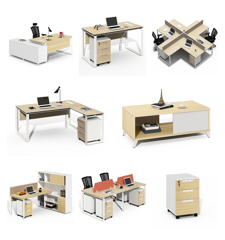 Modern Design Metal Frame Melamine Wooden Furniture Meeting Room Office Conference Table