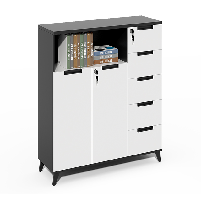 Wholesale custom wooden office furniture suitable for student library or office use file storage cabinet book display cabinet
