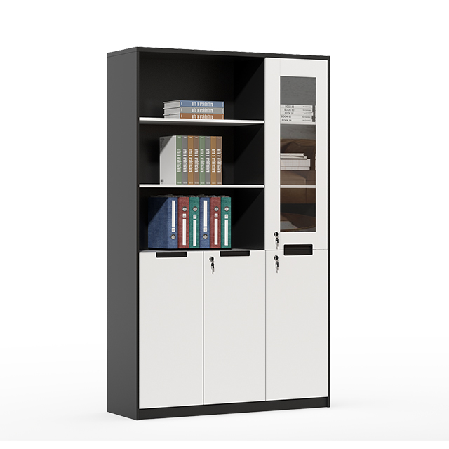 Wholesale custom wooden office furniture suitable for student library or office use file storage cabinet book display cabinet