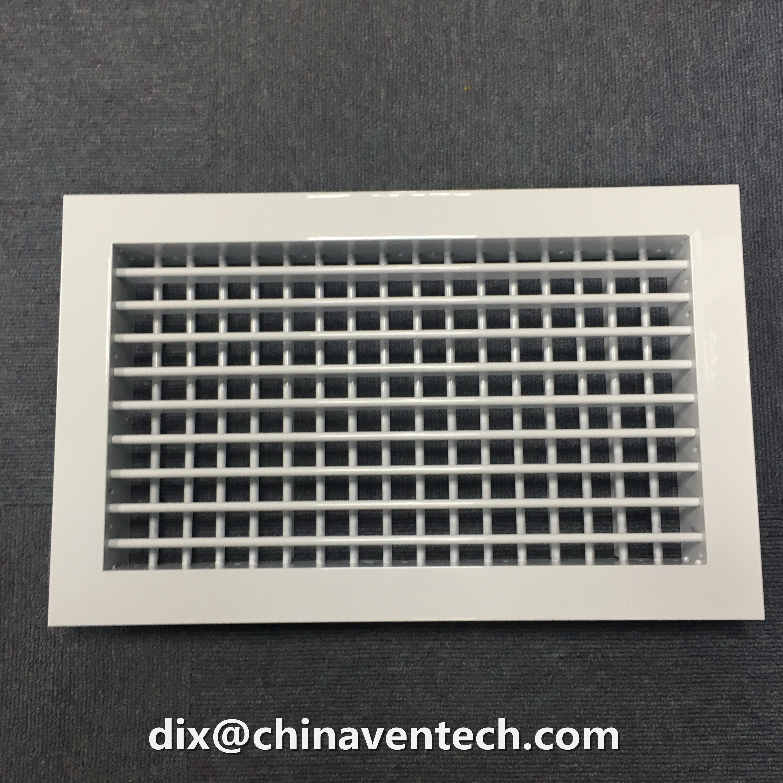 Hvac ventilation system aluminum double deflection supply air grille