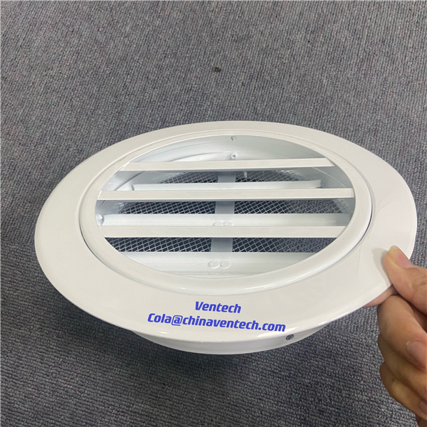 HVAC Outdoor Aluminum Fresh Air Ventilation Louvers Weatherproof Air Fixed Core Louver