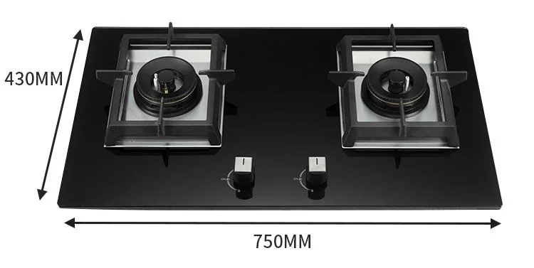 2022 Wholesale Bolivia Home Kitchen Tempered Glass Gaz Built in Gas Hob