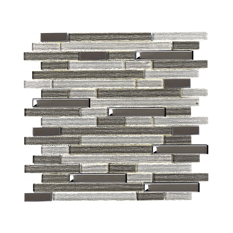 Factory Price Interior Decoration Tiles Square Glass Mosaic Tile Bathroom Wall Backsplash