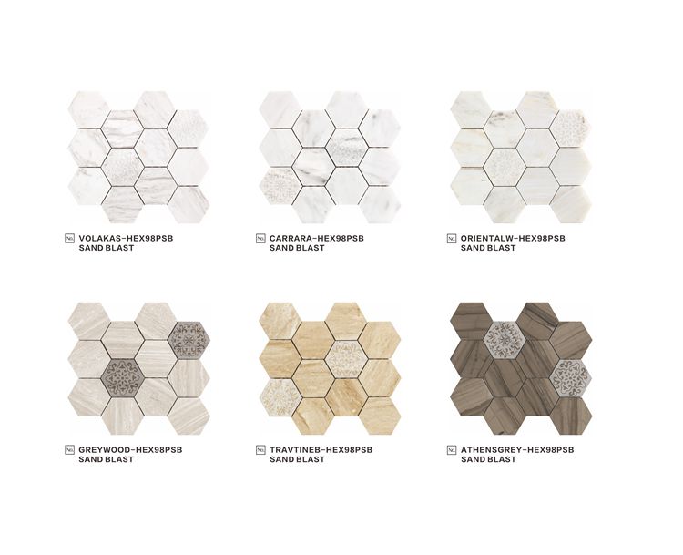 carrara natural stone mosaic