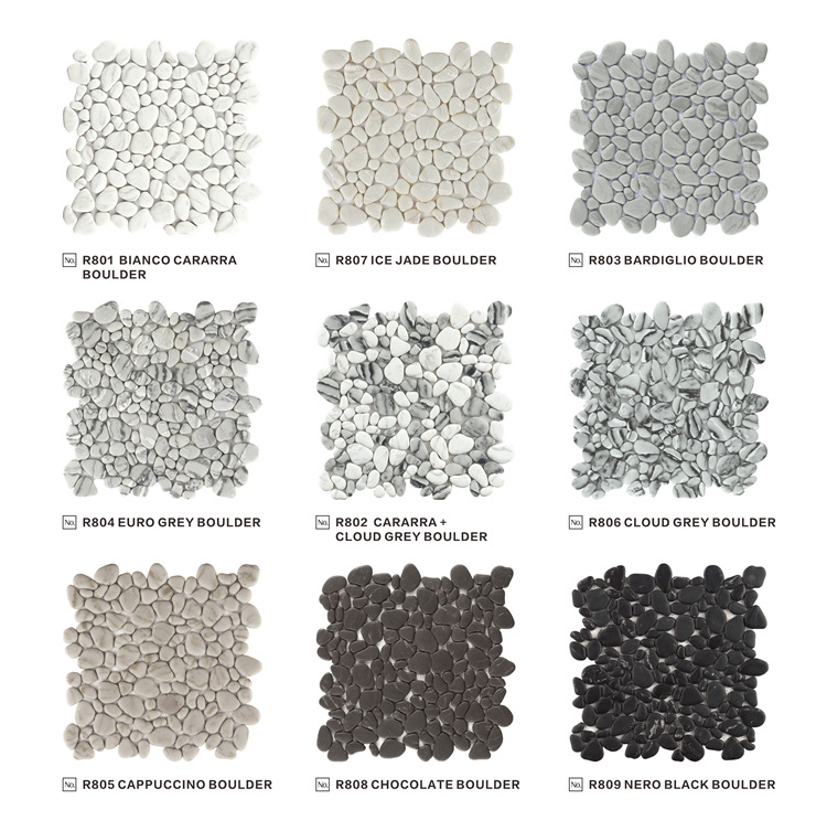 Pebbles porcelain mosaic