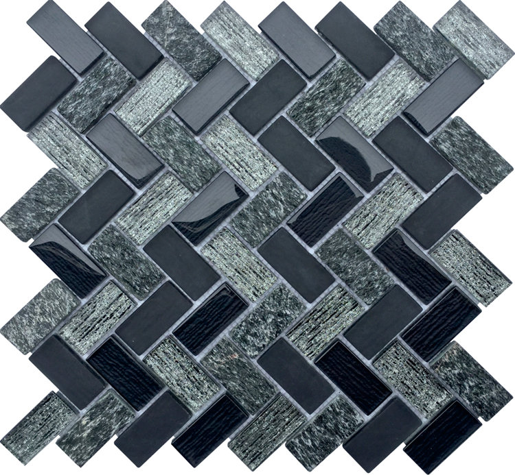 Premium Quality Black Green Arrow shape Stone Marble Mosaic Tiles