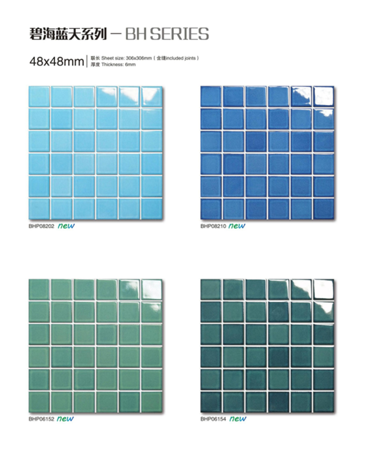 Discount Wholesale Light blue pool tiles