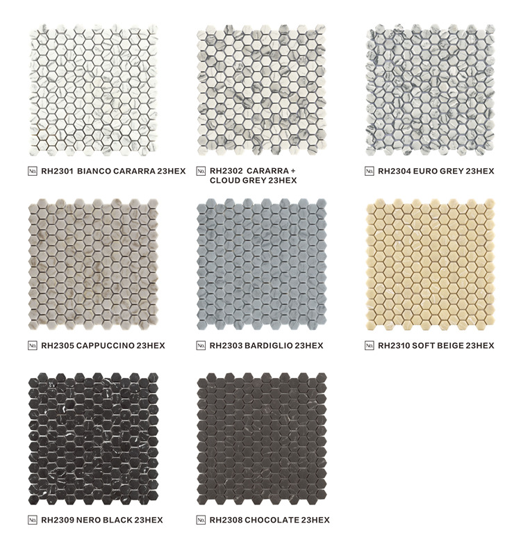 Pebbles porcelain mosaic