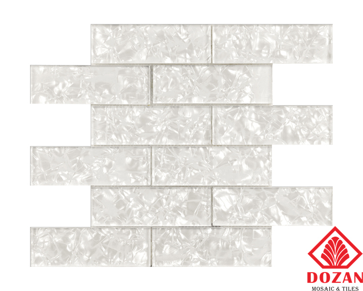 Shopping Malls White Stone Strip Tile Mosaic
